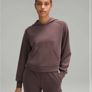 Espresso softstreme long crop hoodie